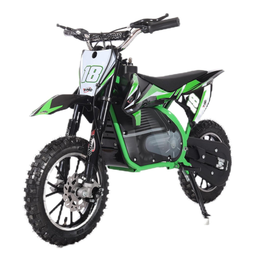 Free Shipping! X-PRO XP500E 500W 36V Electric Dirt Bike with Chain Drive! 10in Wheels! Disc Brakes!