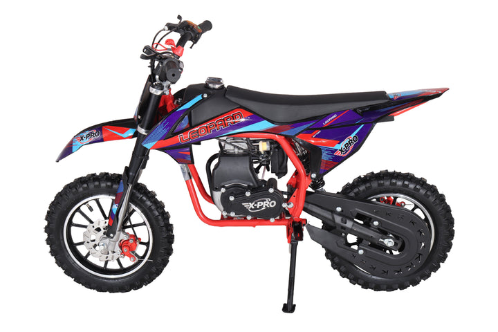 X-PRO Leopard Mini Dirt Bike, Gas Power 4 Stroke Dirt Bike! 40CC Pit Bike, Pull Start, 10" Wheels!