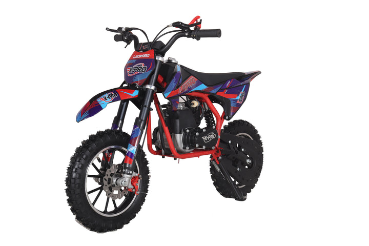 X-PRO Leopard Mini Dirt Bike, Gas Power 4 Stroke Dirt Bike! 40CC Pit Bike, Pull Start, 10" Wheels!