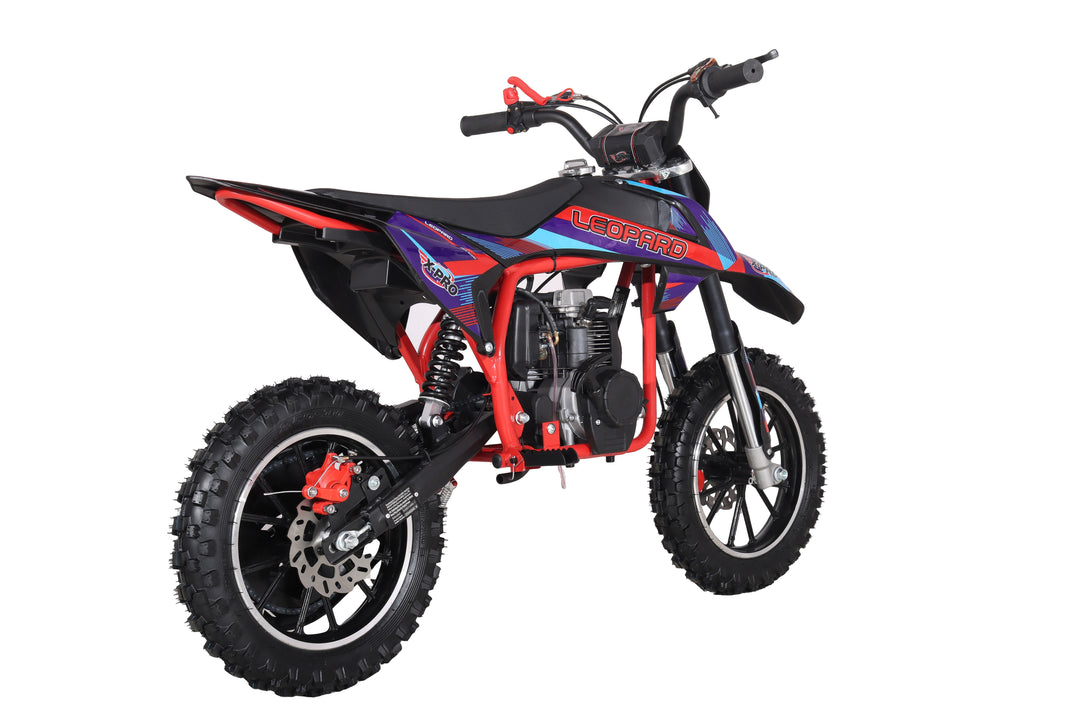 X-PRO Leopard Mini Dirt Bike, Gas Power 4 Stroke Dirt Bike! 40CC Pit Bike, Pull Start, 10" Wheels!