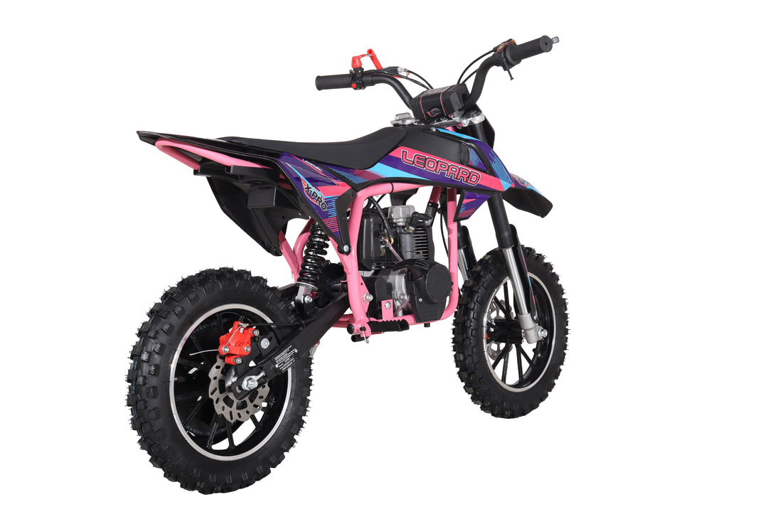 X-PRO Leopard Mini Dirt Bike, Gas Power 4 Stroke Dirt Bike! 40CC Pit Bike, Pull Start, 10" Wheels!