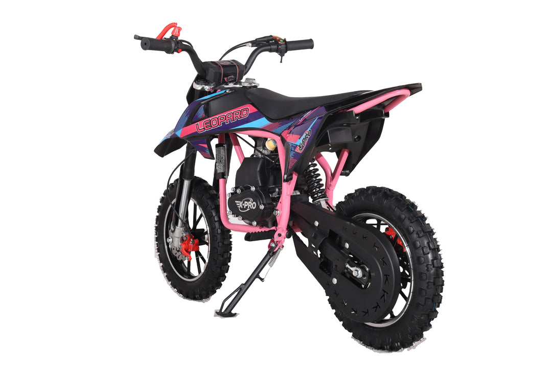 X-PRO Leopard Mini Dirt Bike, Gas Power 4 Stroke Dirt Bike! 40CC Pit Bike, Pull Start, 10" Wheels!