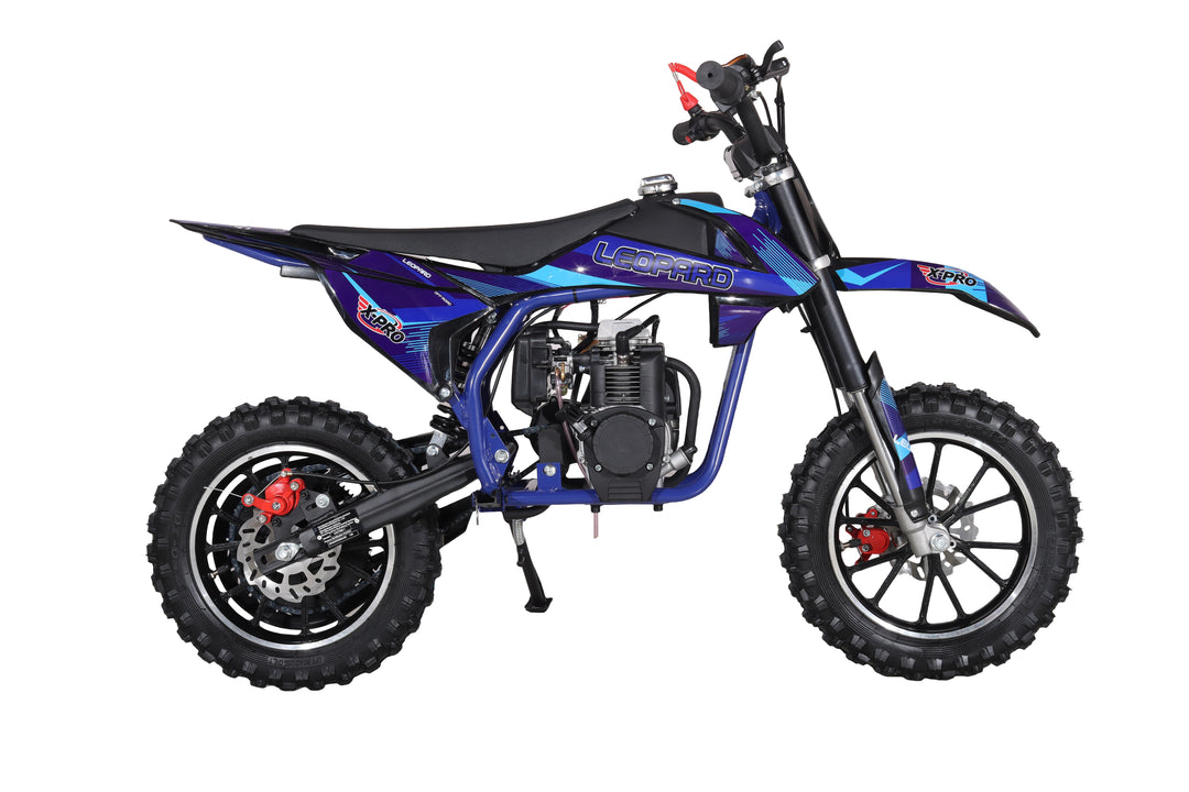 X-PRO Leopard Mini Dirt Bike, Gas Power 4 Stroke Dirt Bike! 40CC Pit Bike, Pull Start, 10" Wheels!