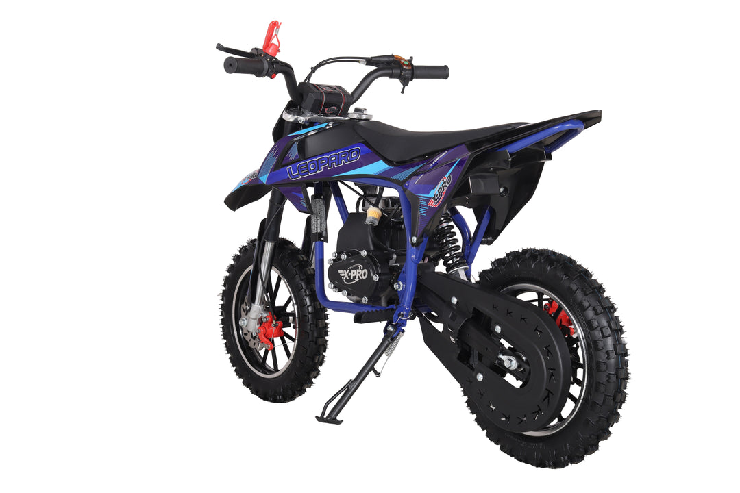 X-PRO Leopard Mini Dirt Bike, Gas Power 4 Stroke Dirt Bike! 40CC Pit Bike, Pull Start, 10" Wheels!