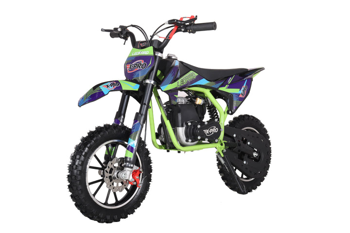 X-PRO Leopard Mini Dirt Bike, Gas Power 4 Stroke Dirt Bike! 40CC Pit Bike, Pull Start, 10" Wheels!