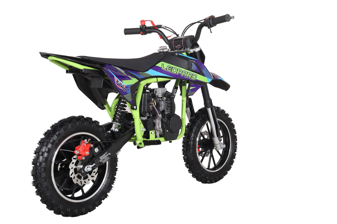 X-PRO Leopard Mini Dirt Bike, Gas Power 4 Stroke Dirt Bike! 40CC Pit Bike, Pull Start, 10" Wheels!