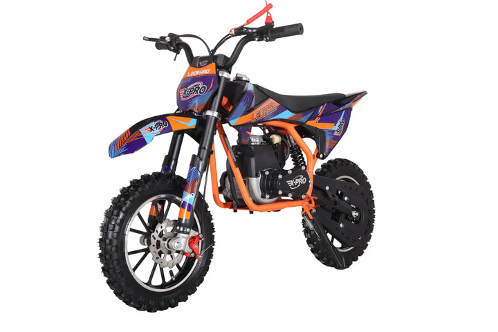 X-PRO Leopard Mini Dirt Bike, Gas Power 4 Stroke Dirt Bike! 40CC Pit Bike, Pull Start, 10" Wheels!