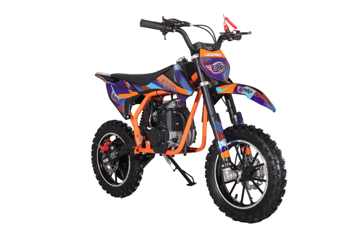 X-PRO Leopard Mini Dirt Bike, Gas Power 4 Stroke Dirt Bike! 40CC Pit Bike, Pull Start, 10" Wheels!