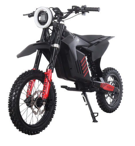 Free Shipping! X-PRO 2000W 48V 20.8AH Teens Adults Electric Dirt Bike with Front LED Light! 14/12 Wheels!
