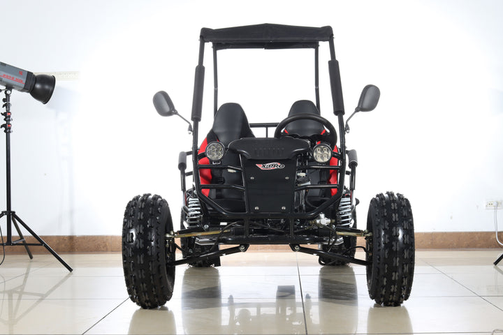 Free shipping! X-PRO Rover 125cc Go Kart with 3-Speed Semi-Automatic Transmission w/Reverse, LED Headlights, Big 19in/18in Wheels!