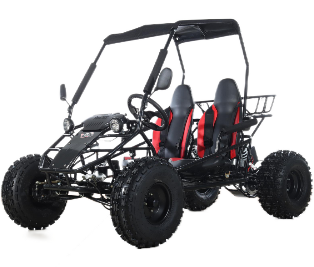 Free Shipping! X-PRO Rover 150 Go Kart with 3-Speed Semi-Automatic Transmission w/Reverse, LED Headlights, Big 19in/18in Wheels!