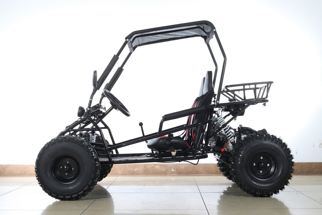 Free shipping! X-PRO Rover 125cc Go Kart with 3-Speed Semi-Automatic Transmission w/Reverse, LED Headlights, Big 19in/18in Wheels!