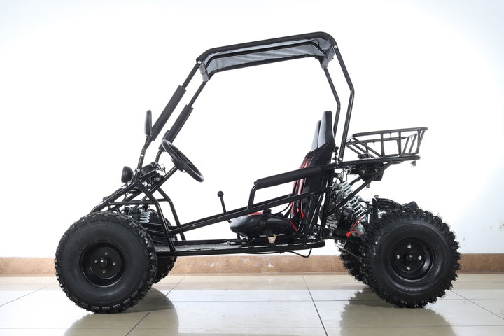 Free shipping! X-PRO Rover 125cc Go Kart with 3-Speed Semi-Automatic Transmission w/Reverse, LED Headlights, Big 19in/18in Wheels!