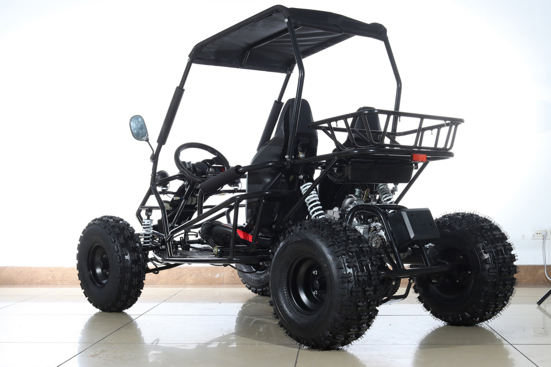 Free shipping! X-PRO Rover 125cc Go Kart with 3-Speed Semi-Automatic Transmission w/Reverse, LED Headlights, Big 19in/18in Wheels!