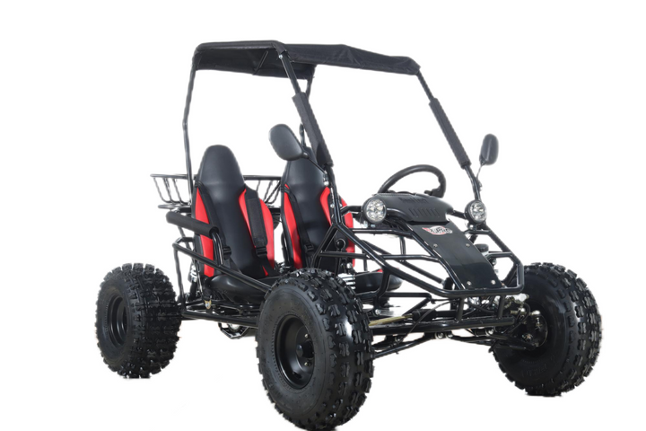 Free Shipping! X-PRO Rover 150 Go Kart with 3-Speed Semi-Automatic Transmission w/Reverse, LED Headlights, Big 19in/18in Wheels!