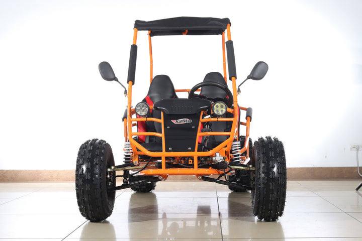 Free shipping! X-PRO Rover 125cc Go Kart with 3-Speed Semi-Automatic Transmission w/Reverse, LED Headlights, Big 19in/18in Wheels!