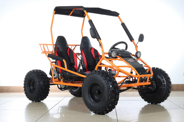 Free shipping! X-PRO Rover 125cc Go Kart with 3-Speed Semi-Automatic Transmission w/Reverse, LED Headlights, Big 19in/18in Wheels!