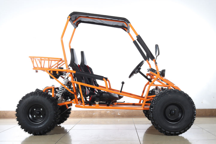 Free shipping! X-PRO Rover 125cc Go Kart with 3-Speed Semi-Automatic Transmission w/Reverse, LED Headlights, Big 19in/18in Wheels!