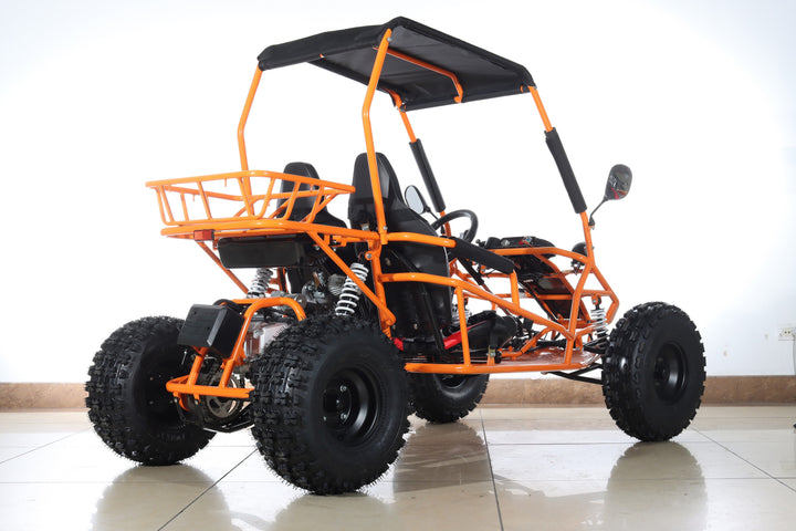 Free shipping! X-PRO Rover 125cc Go Kart with 3-Speed Semi-Automatic Transmission w/Reverse, LED Headlights, Big 19in/18in Wheels!