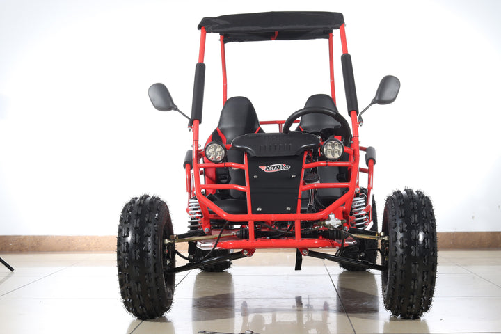 Free shipping! X-PRO Rover 125cc Go Kart with 3-Speed Semi-Automatic Transmission w/Reverse, LED Headlights, Big 19in/18in Wheels!