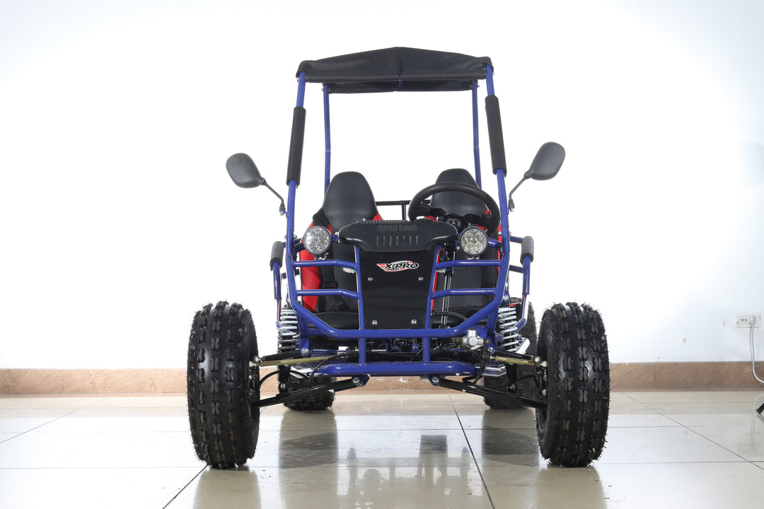 Free shipping! X-PRO Rover 125cc Go Kart with 3-Speed Semi-Automatic Transmission w/Reverse, LED Headlights, Big 19in/18in Wheels!