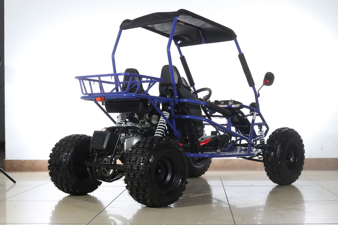 Free shipping! X-PRO Rover 125cc Go Kart with 3-Speed Semi-Automatic Transmission w/Reverse, LED Headlights, Big 19in/18in Wheels!