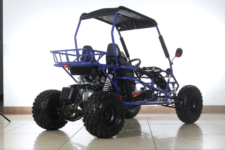 Free shipping! X-PRO Rover 125cc Go Kart with 3-Speed Semi-Automatic Transmission w/Reverse, LED Headlights, Big 19in/18in Wheels!