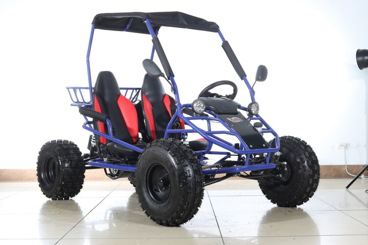 Free shipping! X-PRO Rover 125cc Go Kart with 3-Speed Semi-Automatic Transmission w/Reverse, LED Headlights, Big 19in/18in Wheels!