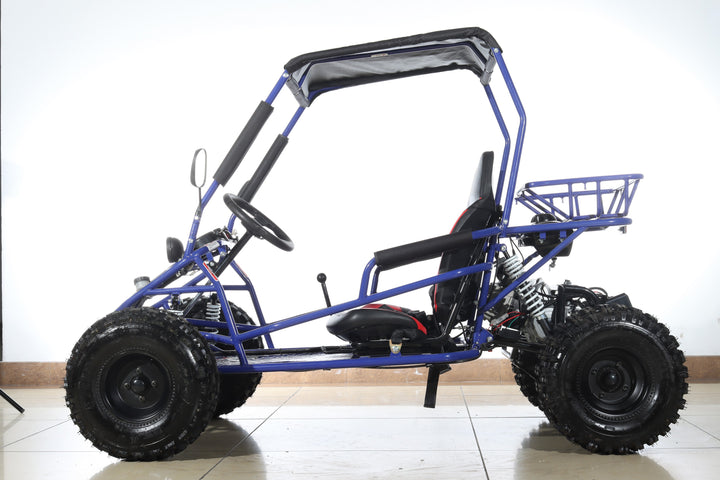 Free shipping! X-PRO Rover 125cc Go Kart with 3-Speed Semi-Automatic Transmission w/Reverse, LED Headlights, Big 19in/18in Wheels!