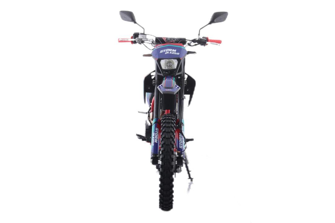 Free Shipping! X-PRO Storm DLX 250 Dirt Bike with All LED Lights and 5-Speed Manual Transmission, Electric/Kick Start! Big 19in/16in Wheels! Zongshen Brand Engine!