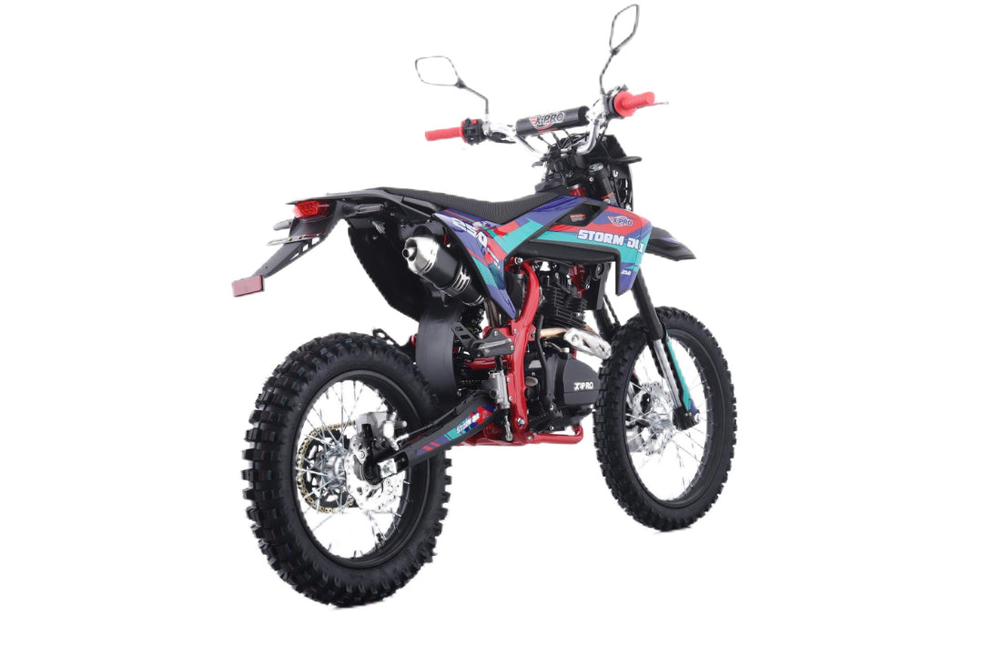 Free Shipping! X-PRO Storm DLX 250 Dirt Bike with All LED Lights and 5-Speed Manual Transmission, Electric/Kick Start! Big 19in/16in Wheels! Zongshen Brand Engine!