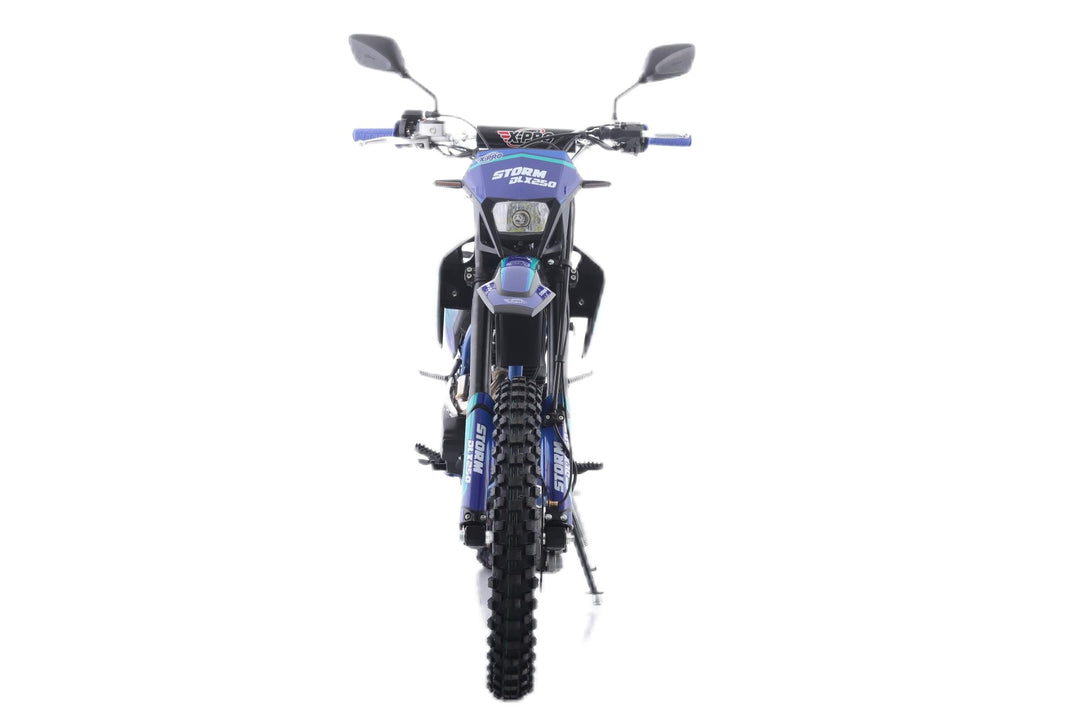 Free Shipping! X-PRO Storm DLX 250 Dirt Bike with All LED Lights and 5-Speed Manual Transmission, Electric/Kick Start! Big 19in/16in Wheels! Zongshen Brand Engine!