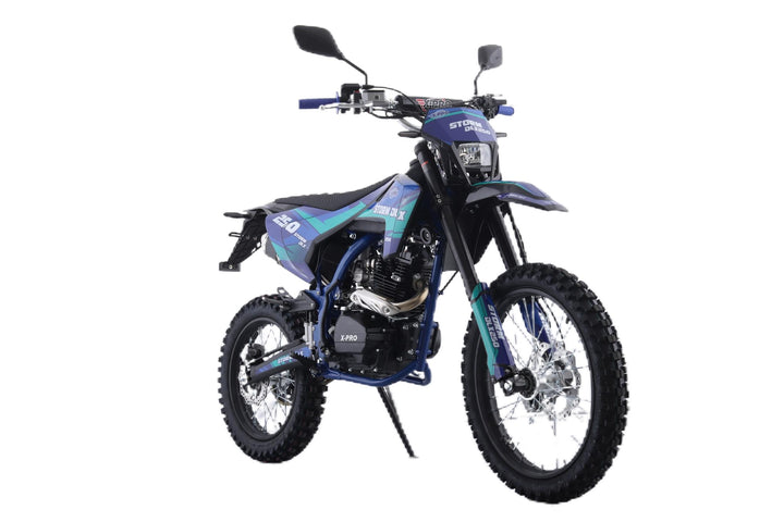 Free Shipping! X-PRO Storm DLX 250 Dirt Bike with All LED Lights and 5-Speed Manual Transmission, Electric/Kick Start! Big 19in/16in Wheels! Zongshen Brand Engine!