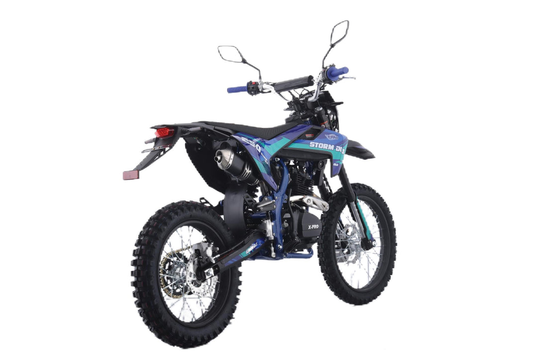 Free Shipping! X-PRO Storm DLX 250 Dirt Bike with All LED Lights and 5-Speed Manual Transmission, Electric/Kick Start! Big 19in/16in Wheels! Zongshen Brand Engine!