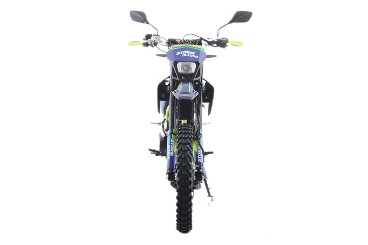 Free Shipping! X-PRO Storm DLX 250 Dirt Bike with All LED Lights and 5-Speed Manual Transmission, Electric/Kick Start! Big 19in/16in Wheels! Zongshen Brand Engine!