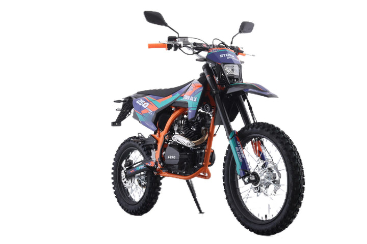 Free Shipping! X-PRO Storm DLX 250 Dirt Bike with All LED Lights and 5-Speed Manual Transmission, Electric/Kick Start! Big 19in/16in Wheels! Zongshen Brand Engine!