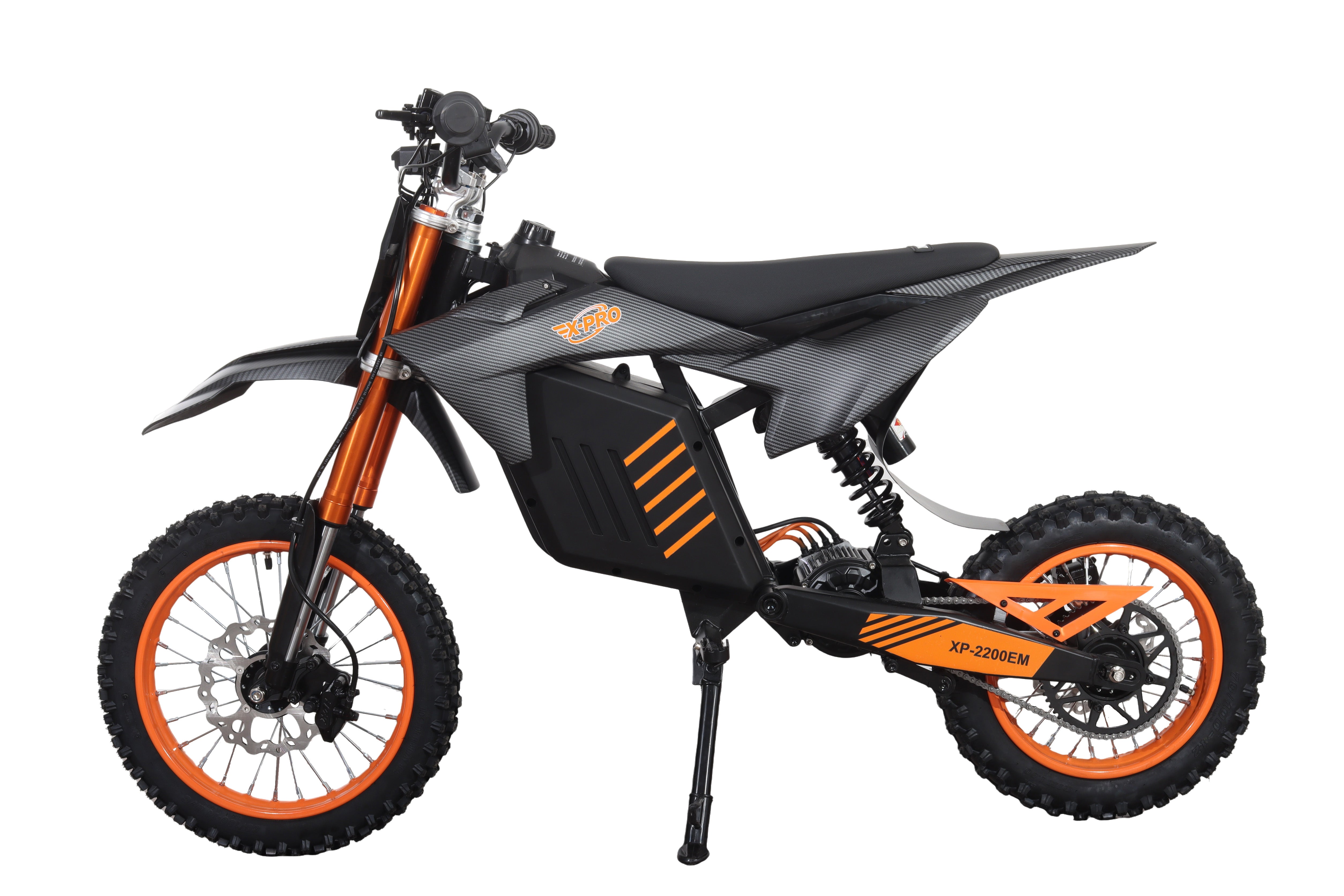 X-PRO Drax Sport 2700W 48V 20.8AH Teens Adults Electric Dirt Bike with New Version LED Light! 14"/12" Wheels!
