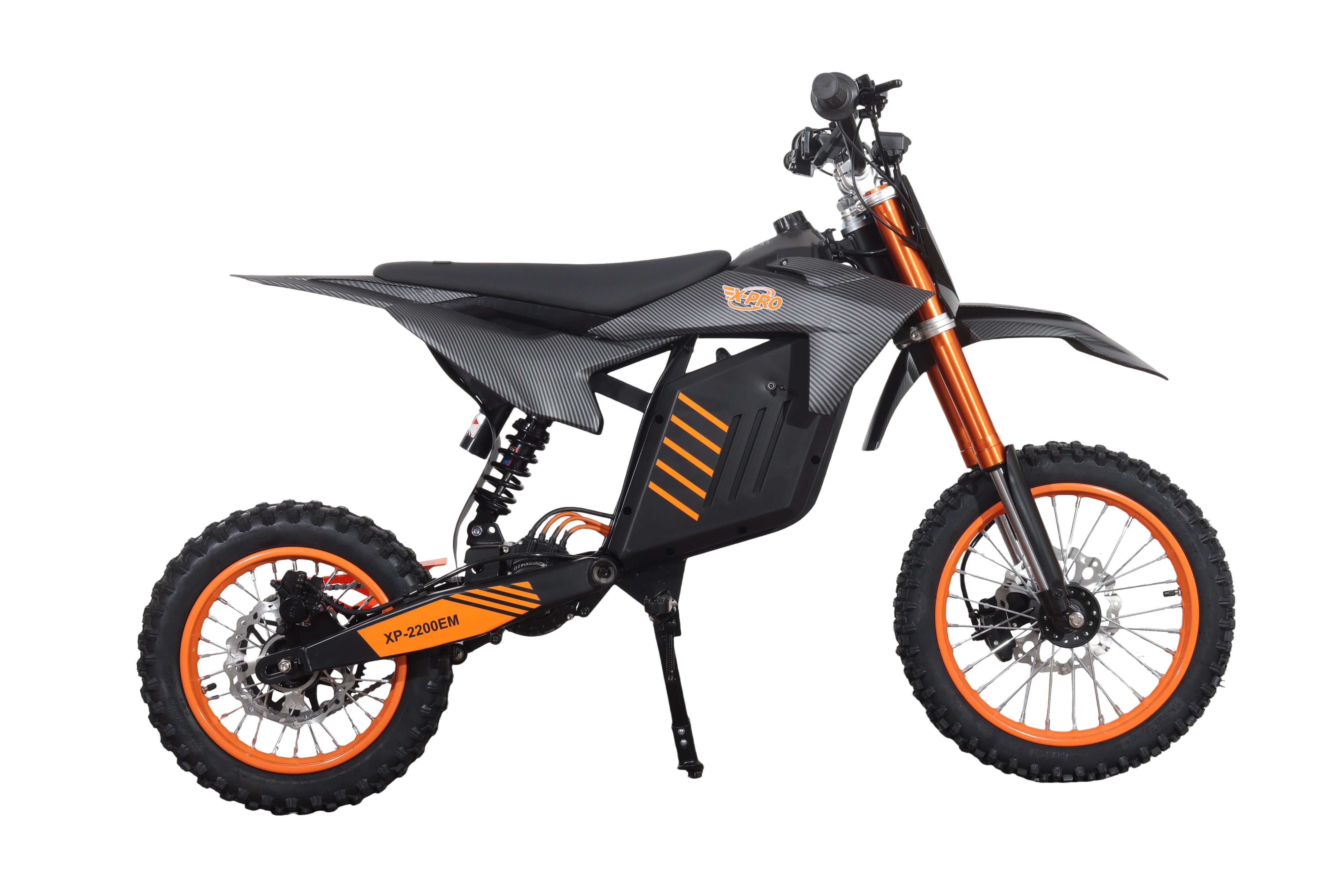 X-PRO Drax Sport 2700W 48V 20.8AH Teens Adults Electric Dirt Bike with New Version LED Light! 14"/12" Wheels!