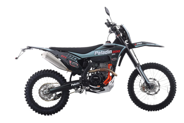 Free Shipping! X-PRO Paladin 300 EFI Dirt Bike with 6-Speed Manual Transmission and Balance Shaft and Dual Overhead Camshaft (DOHC) with Four Valves Engine, Electric Start! Big 21in/18in Wheels!