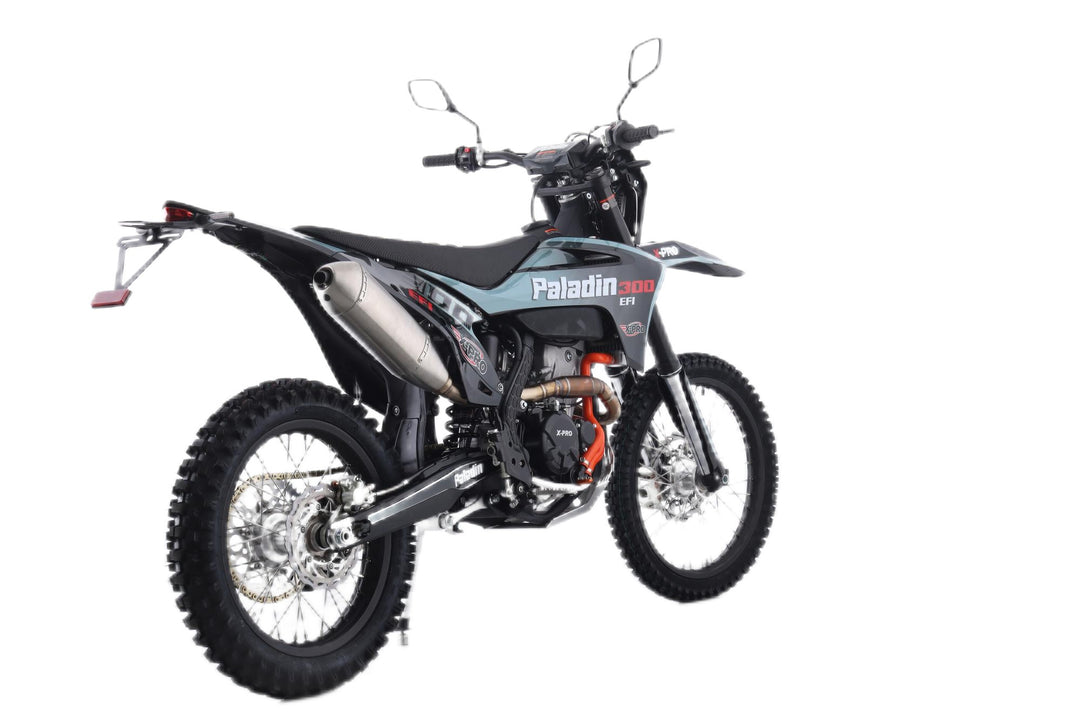 Free Shipping! X-PRO Paladin 300 EFI Dirt Bike with 6-Speed Manual Transmission and Balance Shaft and Dual Overhead Camshaft (DOHC) with Four Valves Engine, Electric Start! Big 21in/18in Wheels!