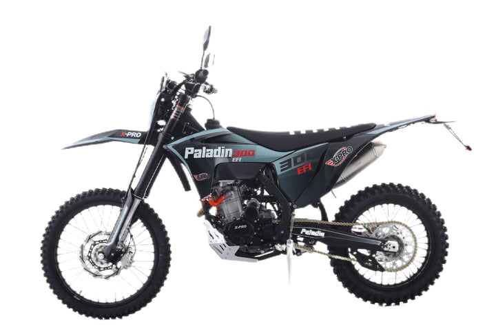 Free Shipping! X-PRO Paladin 300 EFI Dirt Bike with 6-Speed Manual Transmission and Balance Shaft and Dual Overhead Camshaft (DOHC) with Four Valves Engine, Electric Start! Big 21in/18in Wheels!