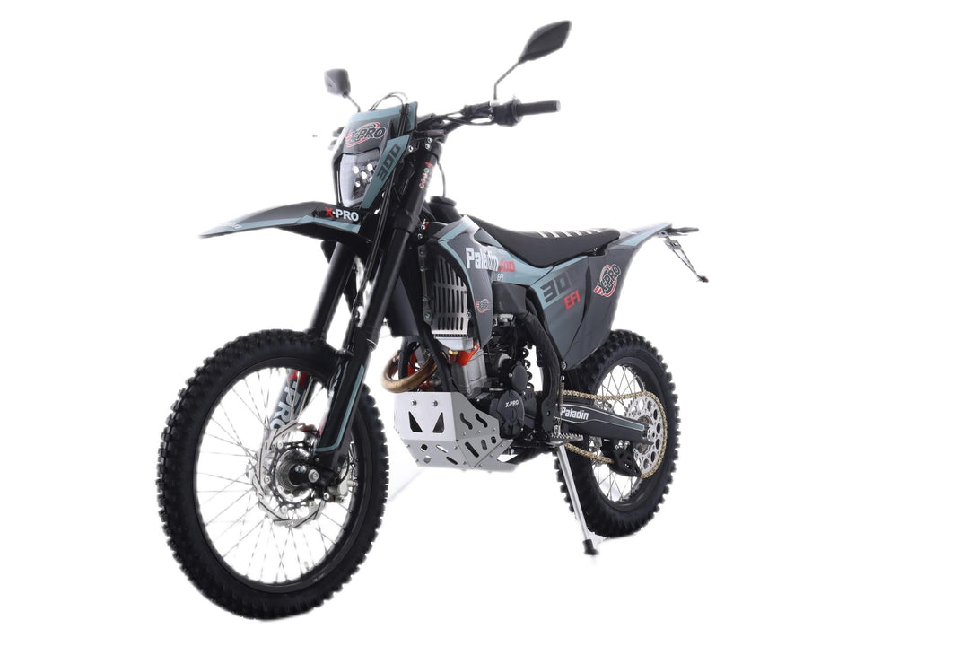 Free Shipping! X-PRO Paladin 300 EFI Dirt Bike with 6-Speed Manual Transmission and Balance Shaft and Dual Overhead Camshaft (DOHC) with Four Valves Engine, Electric Start! Big 21in/18in Wheels!