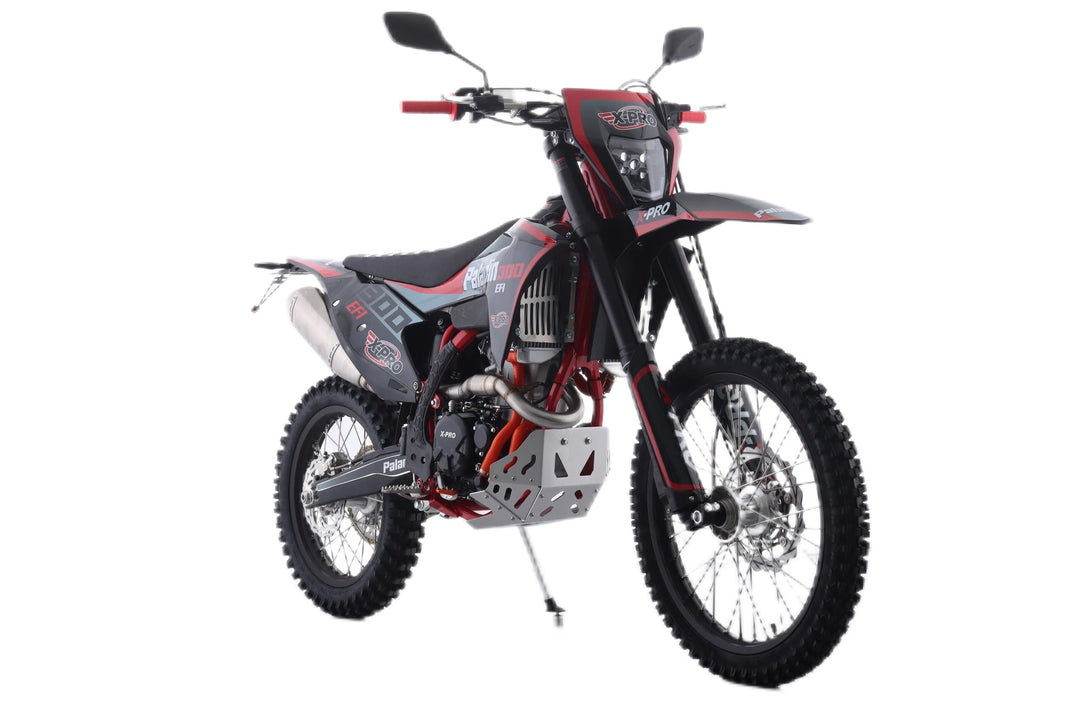 Free Shipping! X-PRO Paladin 300 EFI Dirt Bike with 6-Speed Manual Transmission and Balance Shaft and Dual Overhead Camshaft (DOHC) with Four Valves Engine, Electric Start! Big 21in/18in Wheels!