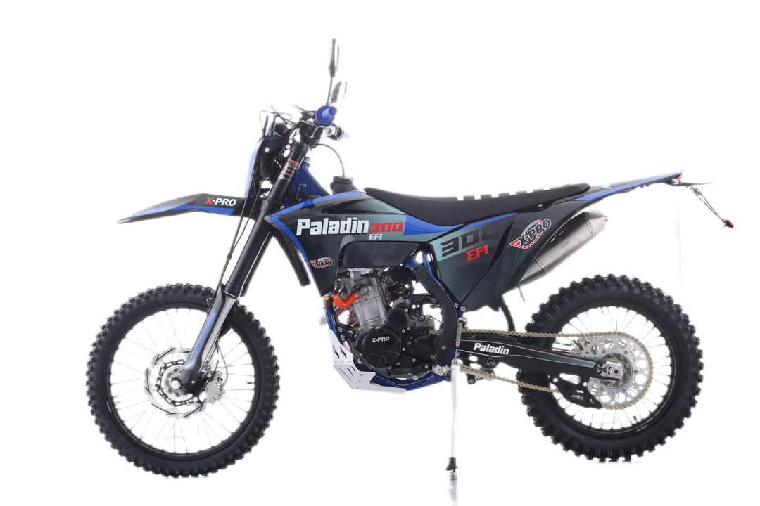 Free Shipping! X-PRO Paladin 300 EFI Dirt Bike with 6-Speed Manual Transmission and Balance Shaft and Dual Overhead Camshaft (DOHC) with Four Valves Engine, Electric Start! Big 21in/18in Wheels!