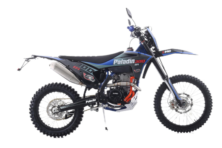 Free Shipping! X-PRO Paladin 300 EFI Dirt Bike with 6-Speed Manual Transmission and Balance Shaft and Dual Overhead Camshaft (DOHC) with Four Valves Engine, Electric Start! Big 21in/18in Wheels!