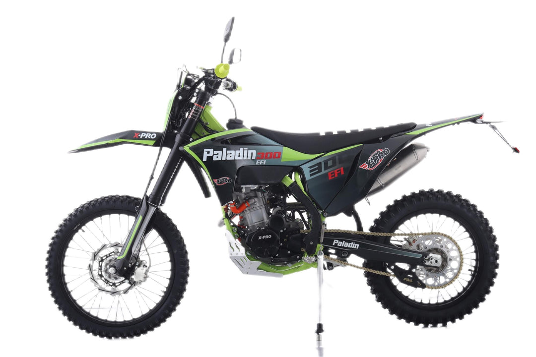 Free Shipping! X-PRO Paladin 300 EFI Dirt Bike with 6-Speed Manual Transmission and Balance Shaft and Dual Overhead Camshaft (DOHC) with Four Valves Engine, Electric Start! Big 21in/18in Wheels!