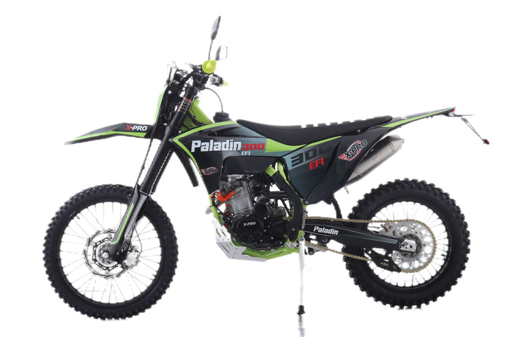 Free Shipping! X-PRO Paladin 300 EFI Dirt Bike with 6-Speed Manual Transmission and Balance Shaft and Dual Overhead Camshaft (DOHC) with Four Valves Engine, Electric Start! Big 21in/18in Wheels!