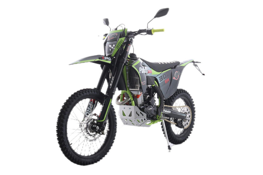 Free Shipping! X-PRO Paladin 300 EFI Dirt Bike with 6-Speed Manual Transmission and Balance Shaft and Dual Overhead Camshaft (DOHC) with Four Valves Engine, Electric Start! Big 21in/18in Wheels!
