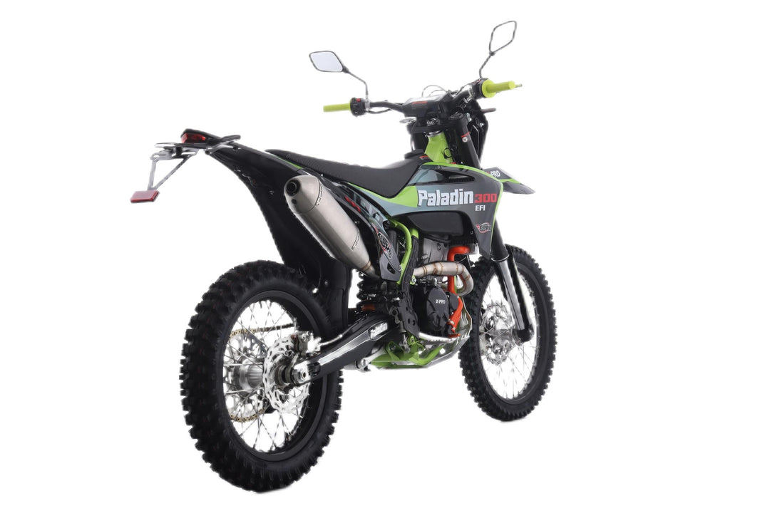 Free Shipping! X-PRO Paladin 300 EFI Dirt Bike with 6-Speed Manual Transmission and Balance Shaft and Dual Overhead Camshaft (DOHC) with Four Valves Engine, Electric Start! Big 21in/18in Wheels!