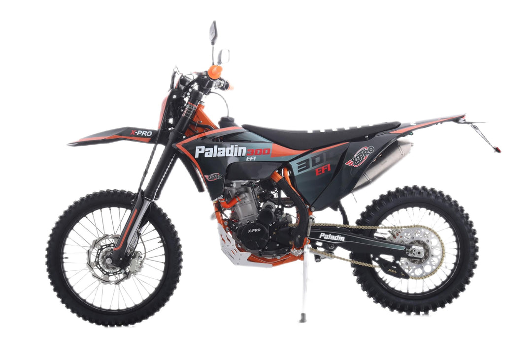 Free Shipping! X-PRO Paladin 300 EFI Dirt Bike with 6-Speed Manual Transmission and Balance Shaft and Dual Overhead Camshaft (DOHC) with Four Valves Engine, Electric Start! Big 21in/18in Wheels!